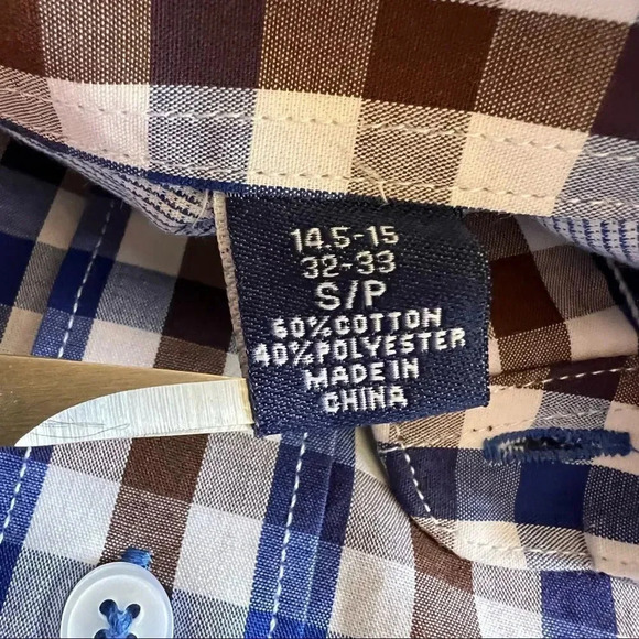 NICK Dunn fitted blue, long sleeve, button down, collared dress shirt size Small - Picture 6 of 10